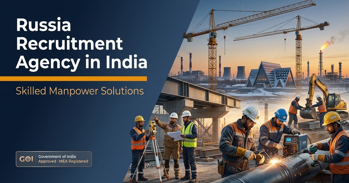 Russia Recruitment Agency in India — skilled Indian construction workers deployed to Russian infrastructure projects by ZAFCO